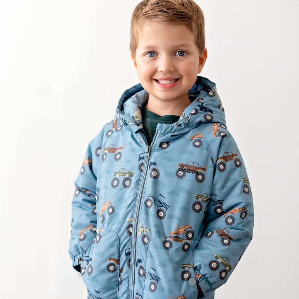 Monster Trucks Puffer Jacket