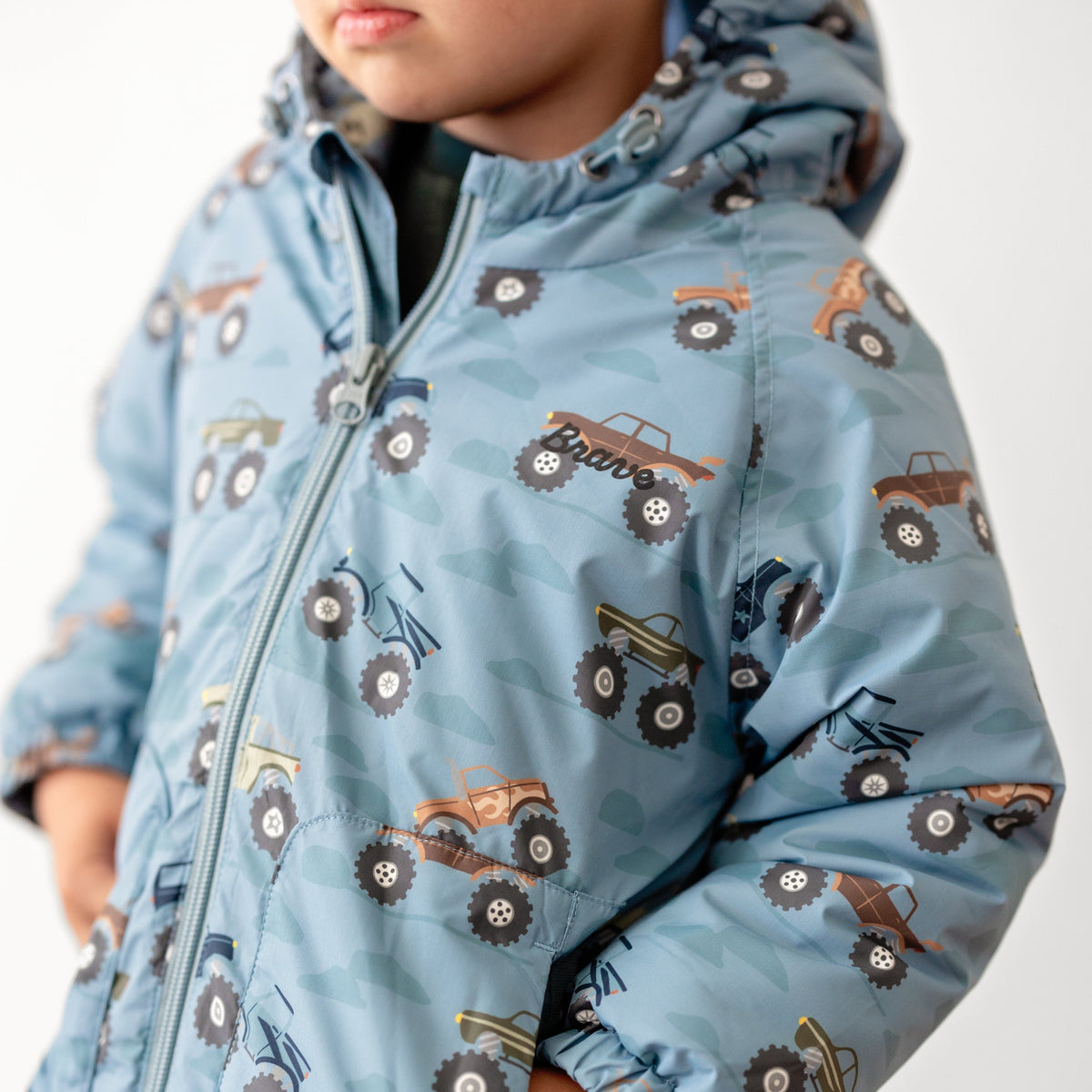 Monster Trucks Puffer Jacket
