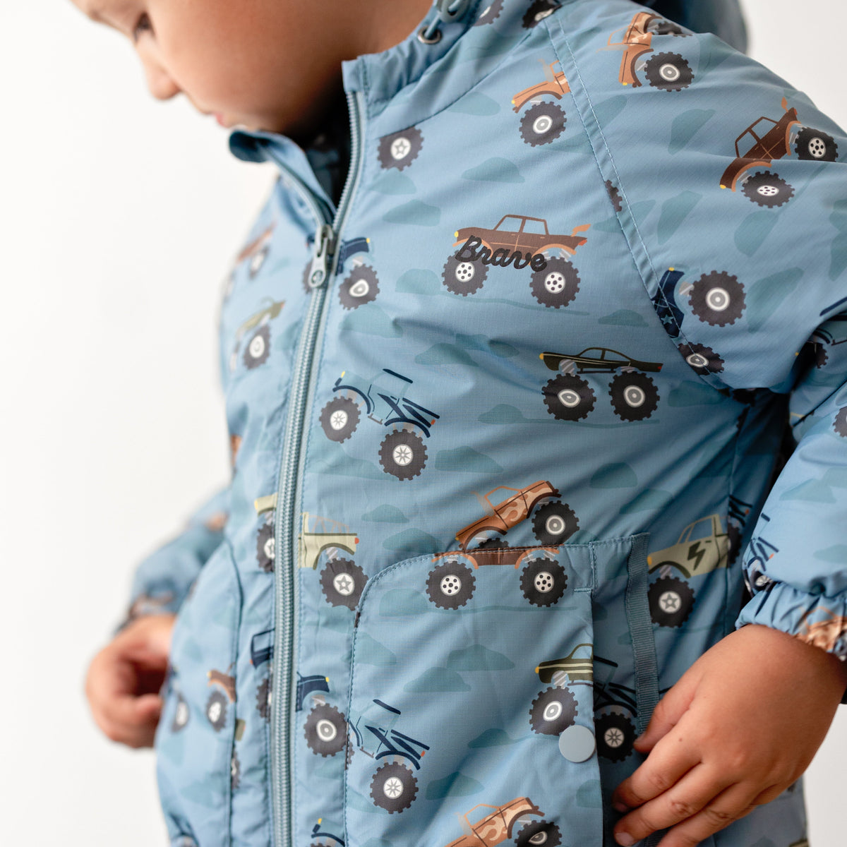 Monster Trucks Puffer Jacket