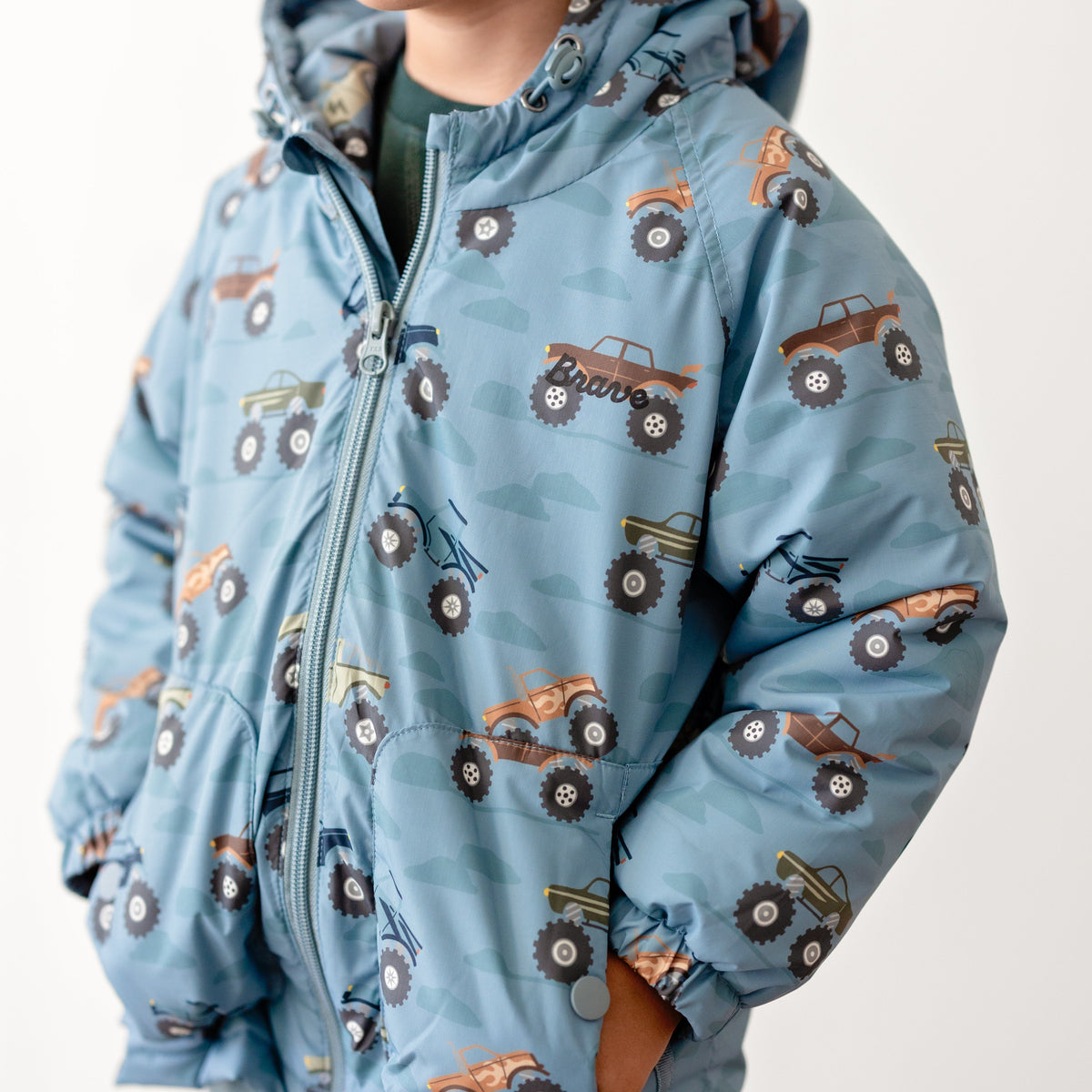 Monster Trucks Puffer Jacket