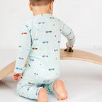 Race Cars Small Ribbed Zip Romper
