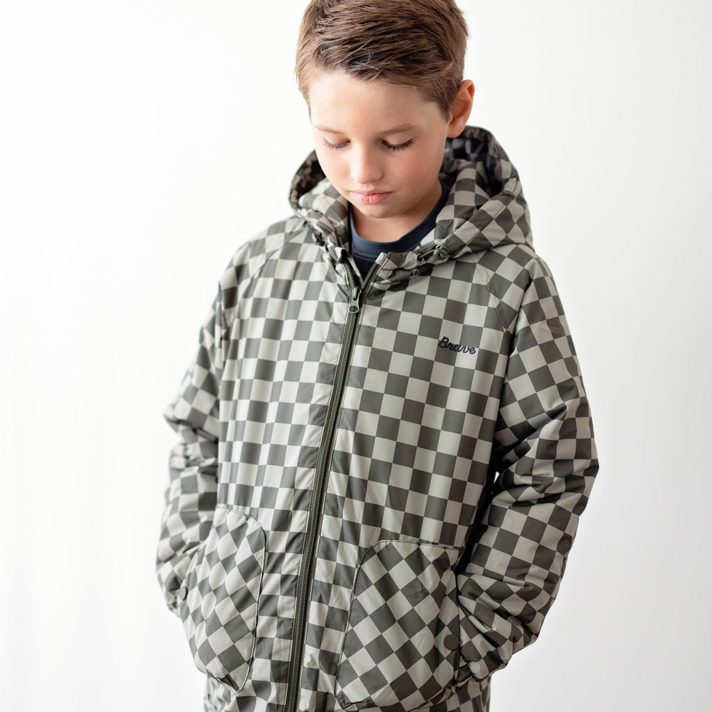 Checkered Puffer Jacket