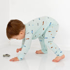 Race Cars Small Ribbed Zip Romper