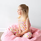 Summer Blooms Small Ribbed Harem Romper