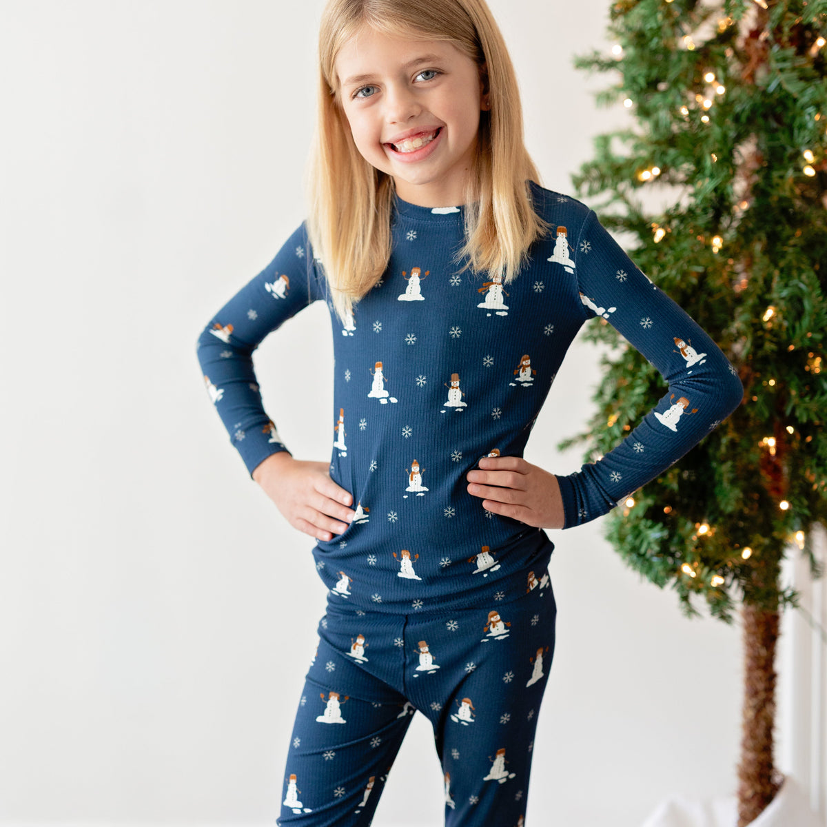 Snowmen Small Ribbed Two-Piece Set