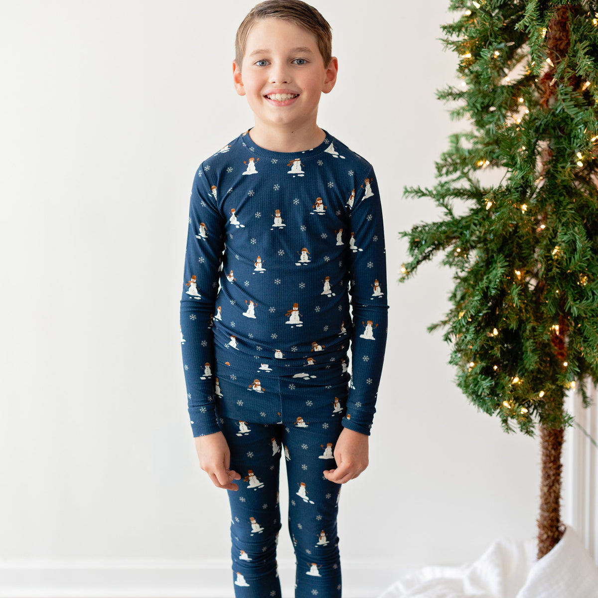 Snowmen Small Ribbed Two-Piece Set