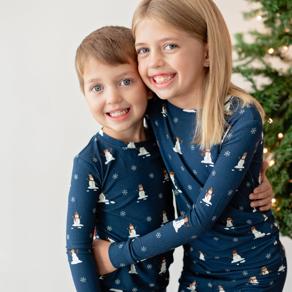 Snowmen Small Ribbed Two-Piece Set