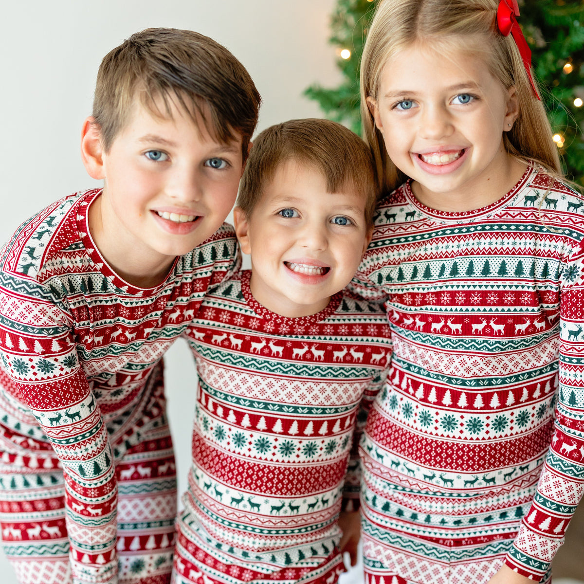 Christmas Sweater Stripe Small Ribbed Two-Piece Set