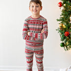 Christmas Sweater Stripe Small Ribbed Two-Piece Set