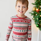 Christmas Sweater Stripe Small Ribbed Two-Piece Set