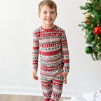 Christmas Sweater Stripe Small Ribbed Two-Piece Set