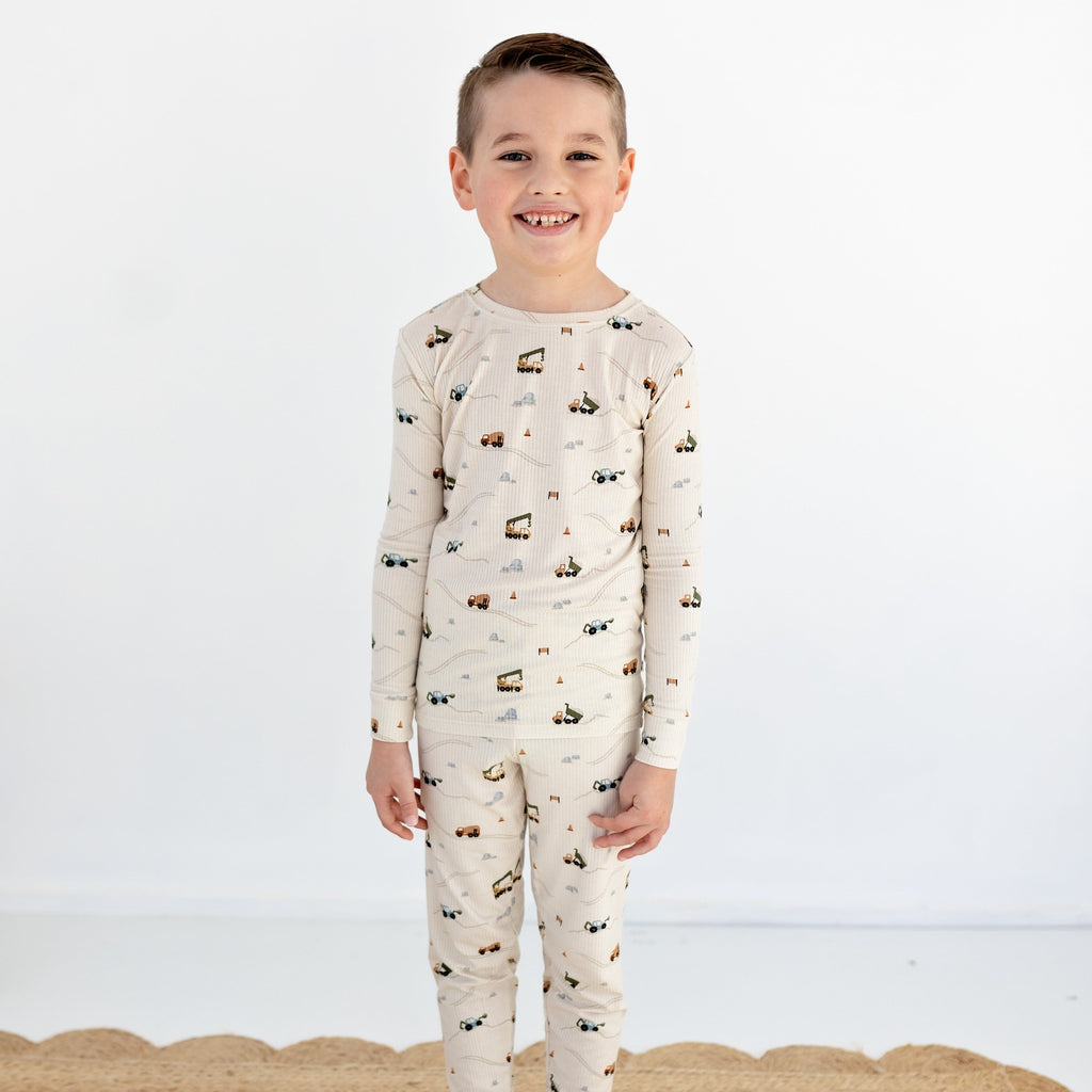 Construction Small Ribbed Two-Piece Set