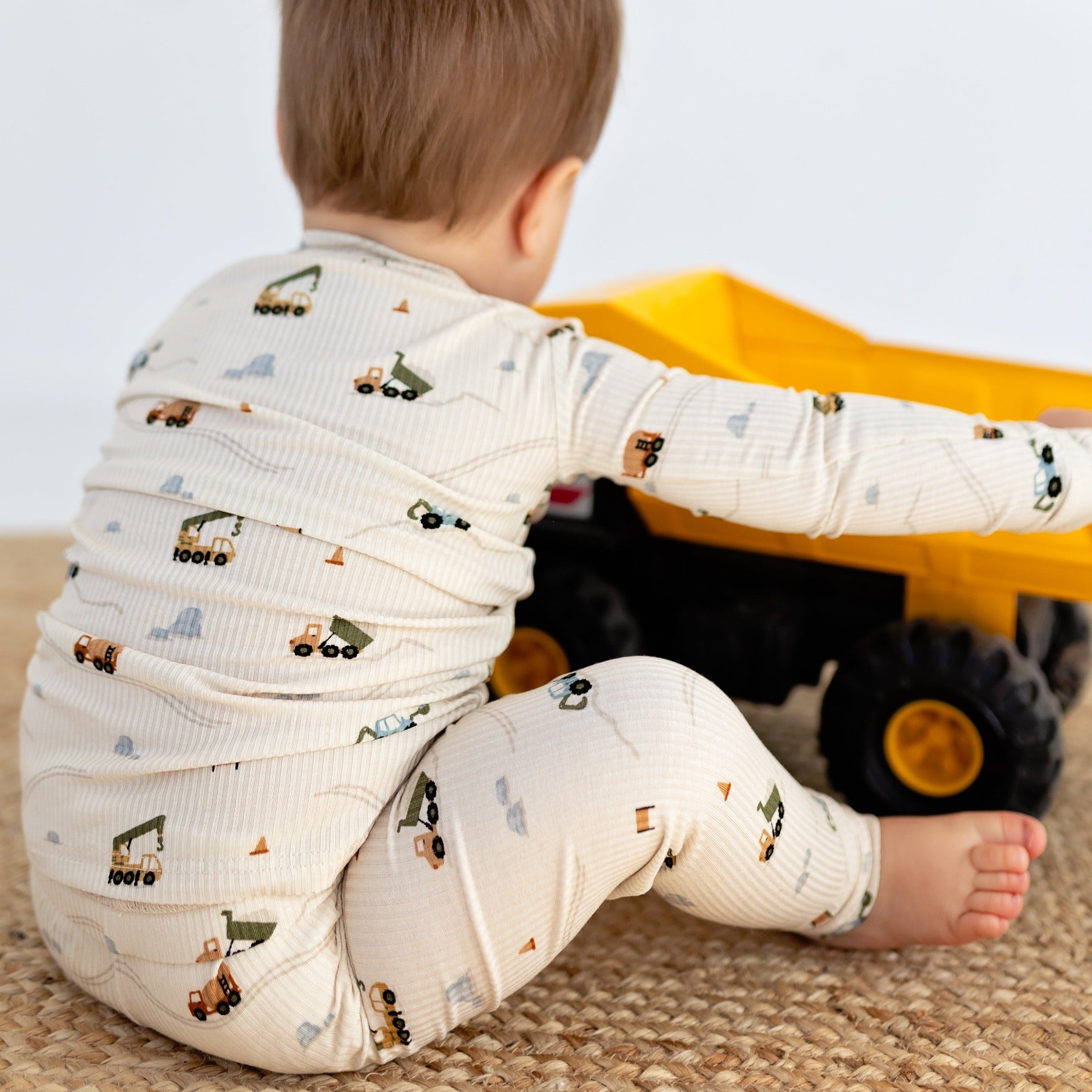 Construction Small Ribbed Two-Piece Set