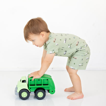 Trash Trucks Small Ribbed Shorts Two-Piece Set