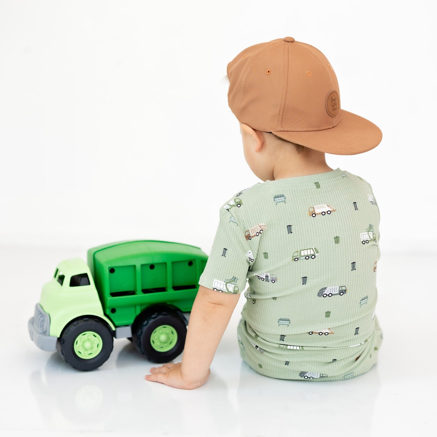 Trash Trucks Small Ribbed Shorts Two-Piece Set