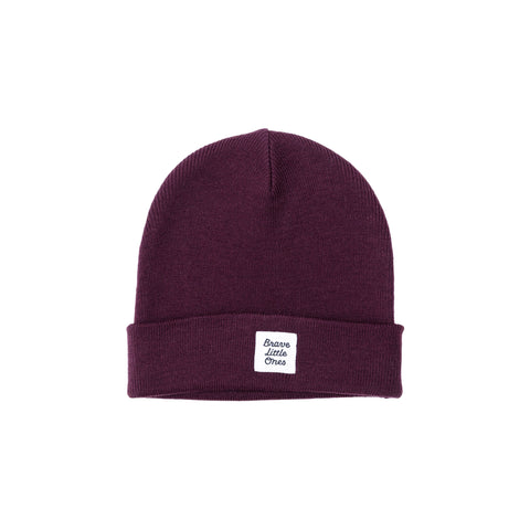 Deep Plum Knit Beanie