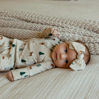 Reindeer Forest Small Ribbed Zip Romper