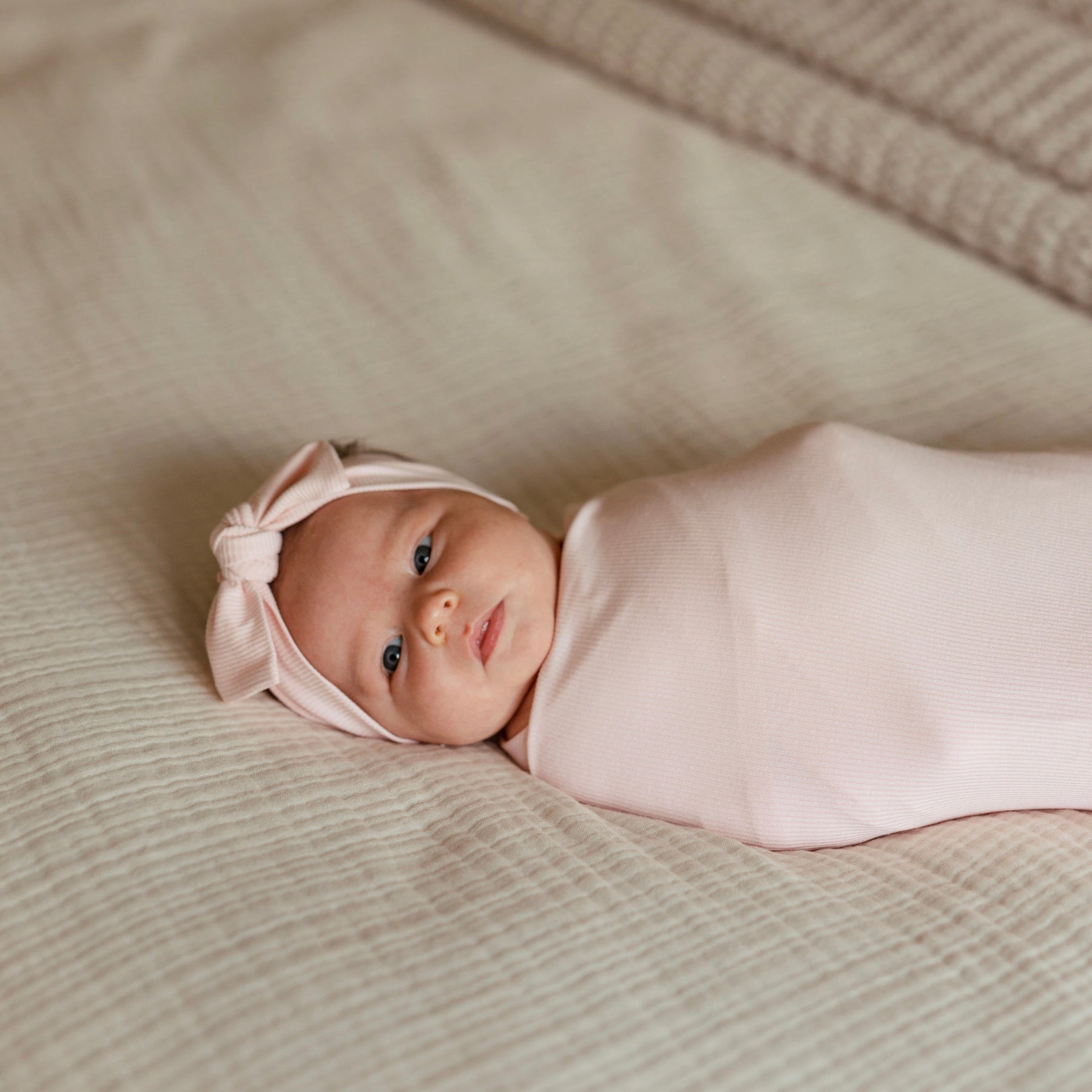 Ballet Pink Small Ribbed Bow