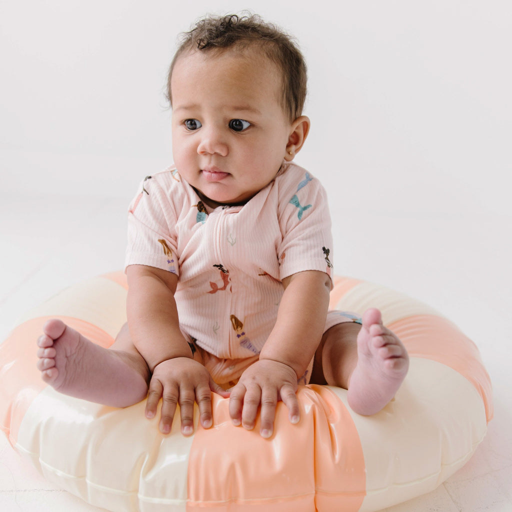 Mermaids Small Ribbed Summer Zip Romper