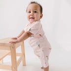 Mermaids Small Ribbed Summer Zip Romper