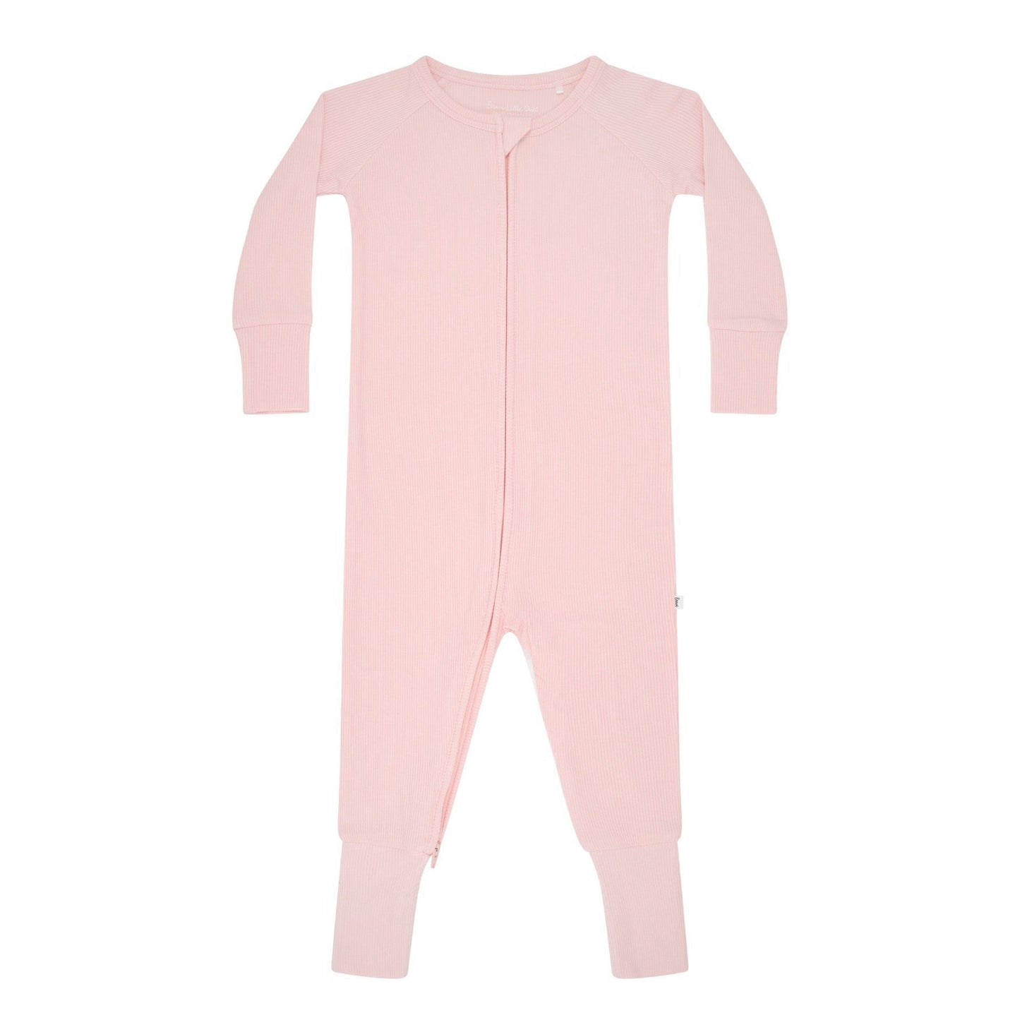 Ballet Pink Small Ribbed Zip Romper