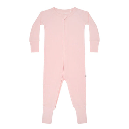 Ballet Pink Small Ribbed Zip Romper