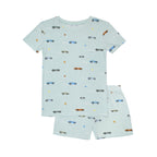 Race Cars Small Ribbed Shorts Two-Piece Set