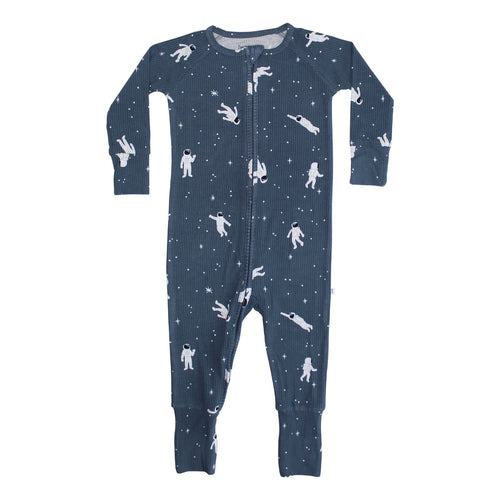 Astronauts Small Ribbed Zip Romper