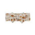 Autumn Floral Small Ribbed Bow