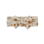 Autumn Floral Small Ribbed Bow