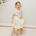 Checkered Seashells Small Ribbed Pocket Dress