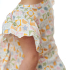 Checkered Seashells Small Ribbed Pocket Dress