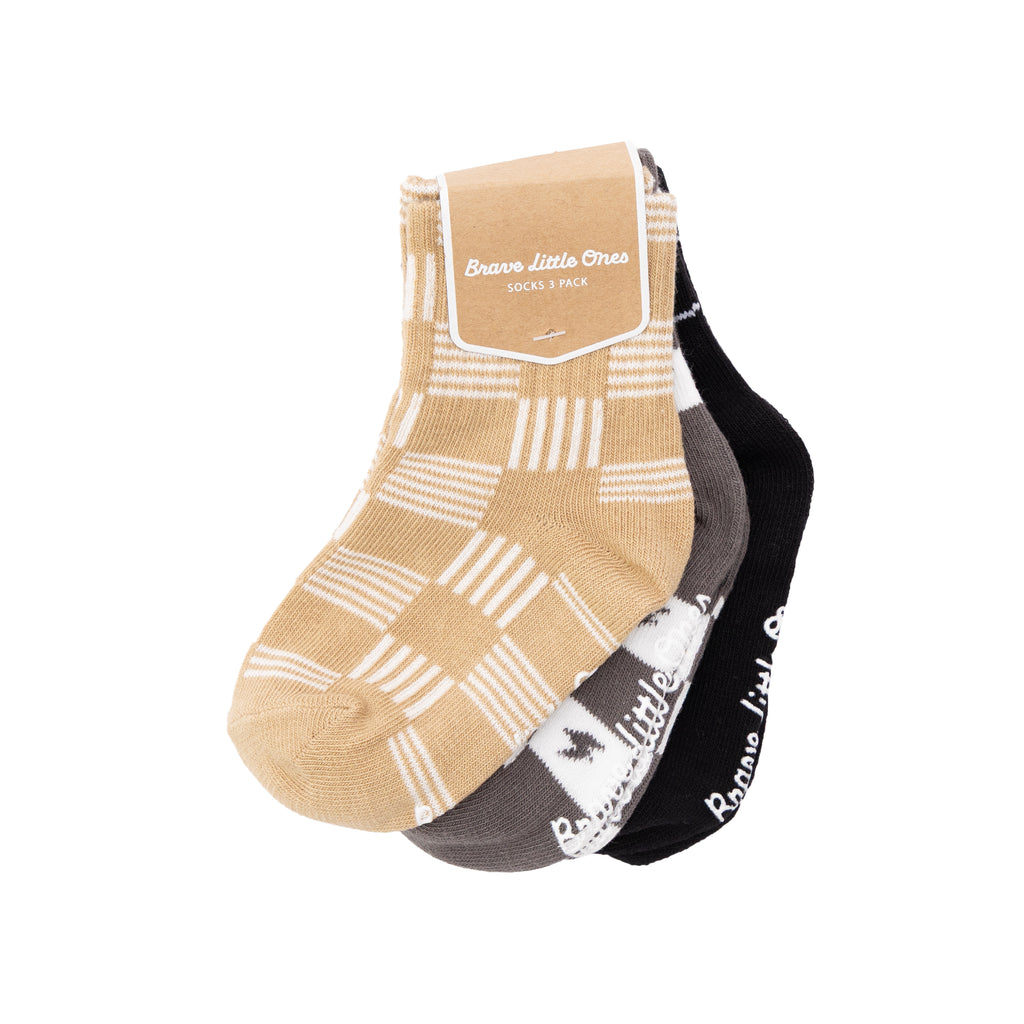 Black & Tan Socks 3 Pack
