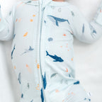 Under The Sea Small Ribbed Zip Romper