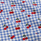 Vintage Cherries Small Ribbed Bow