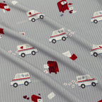 Cupid's Postal Service Small Ribbed Zip Romper