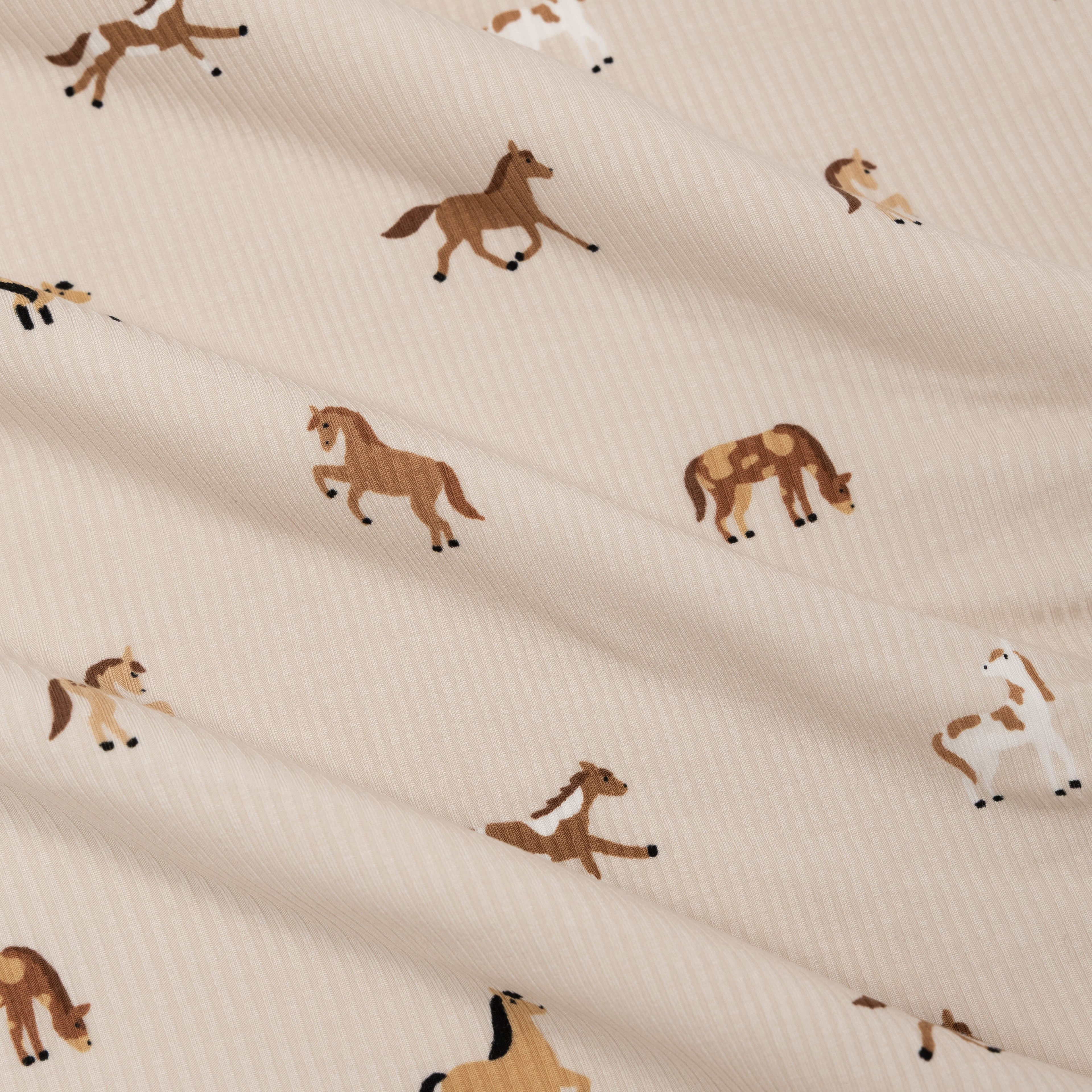 Horses Small Ribbed Zip Romper