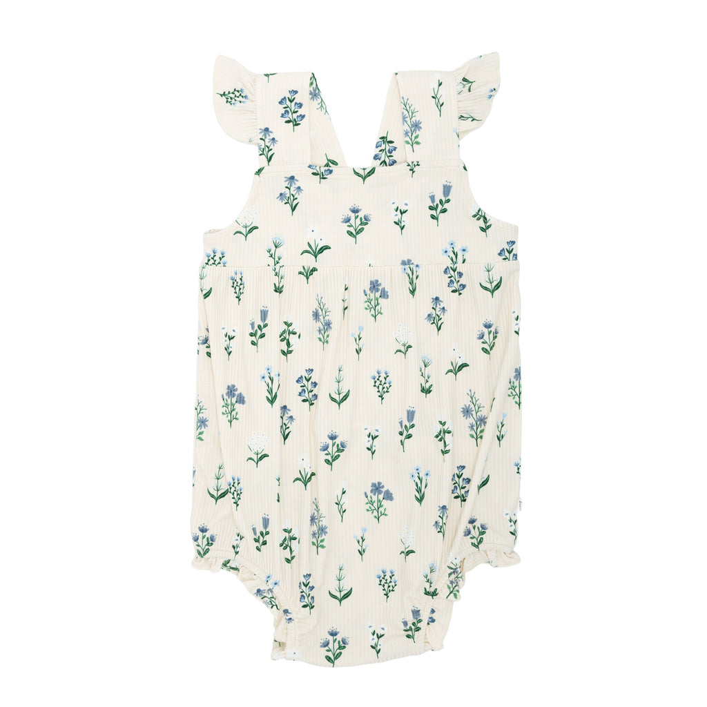 Morning Meadow Small Ribbed Flutter Sleeve Romper