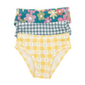 Yellow Gingham Tulip, Blue Small Gingham and Retro Daisies Underwear 3 pack