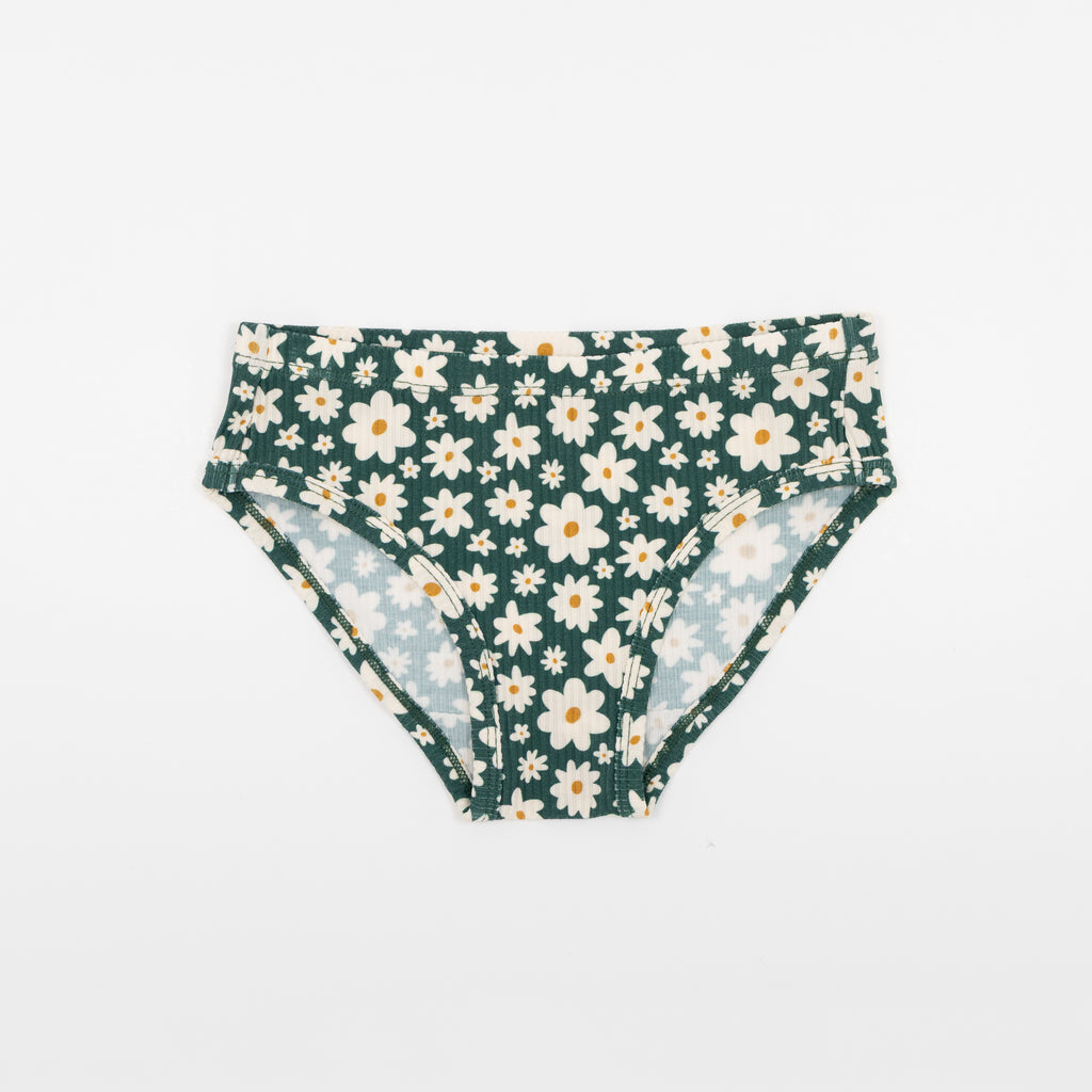 Green Floral, Morning Meadow and Dark Steel Blue Underwear 3 pack
