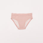 Pink striped underwear on a white background