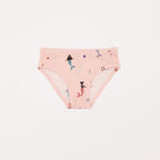 Pink underwear with mermaid pattern on a white background