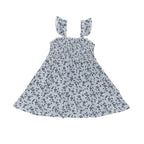 Bluebell Blossoms Small Ribbed Flutter Sleeve Dress