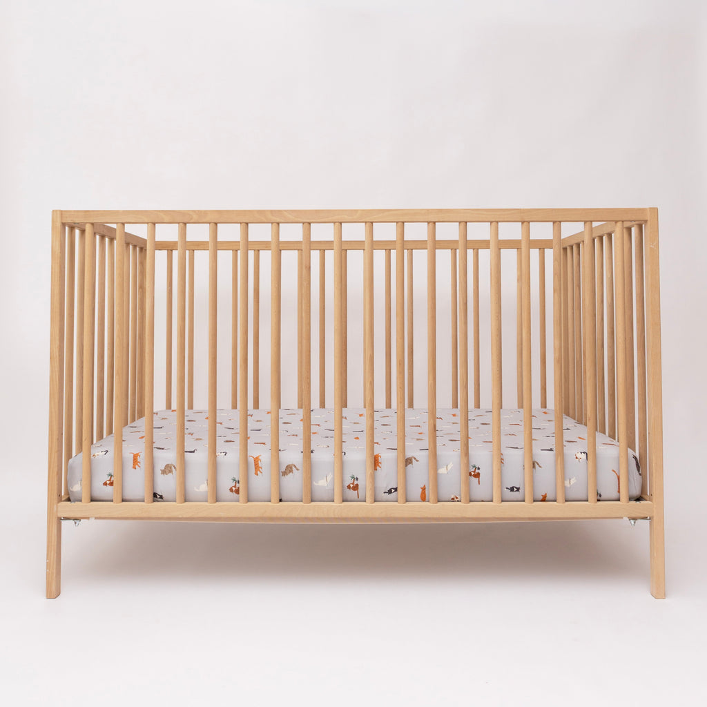 Cats Gray Crib Sheet