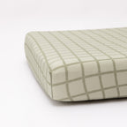 Grid Sage Green Crib Sheet