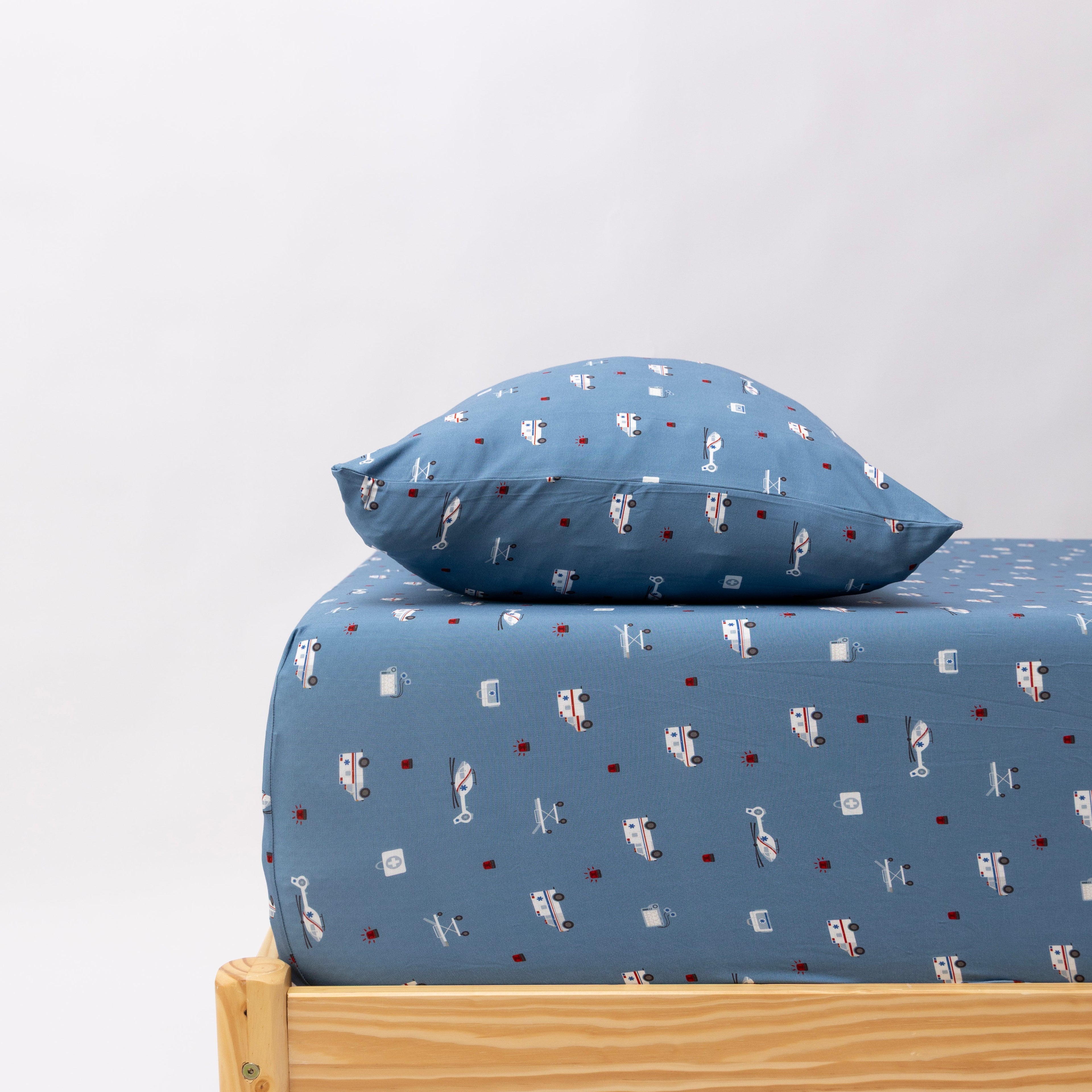 Ambulances Twin Sheet With Pillow Case