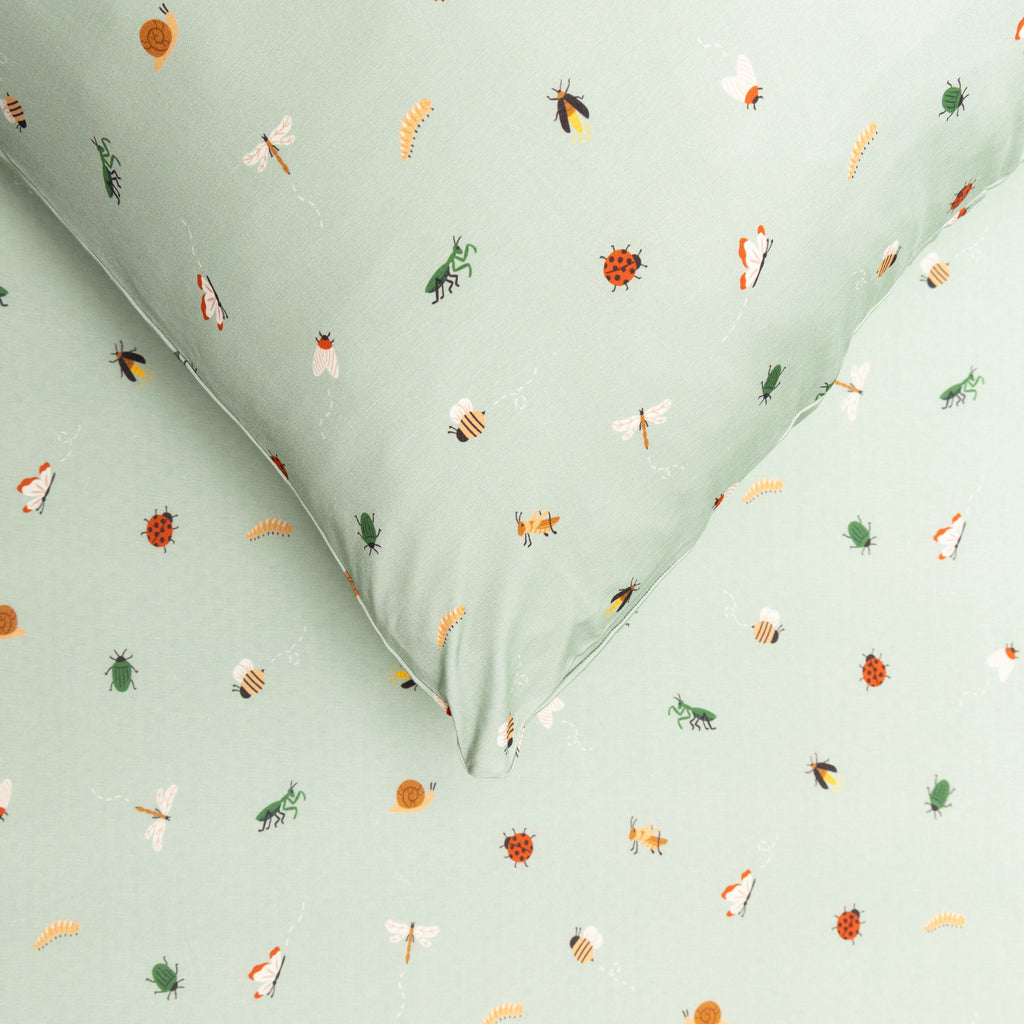 Backyard Bugs Twin Sheet With Pillow Case