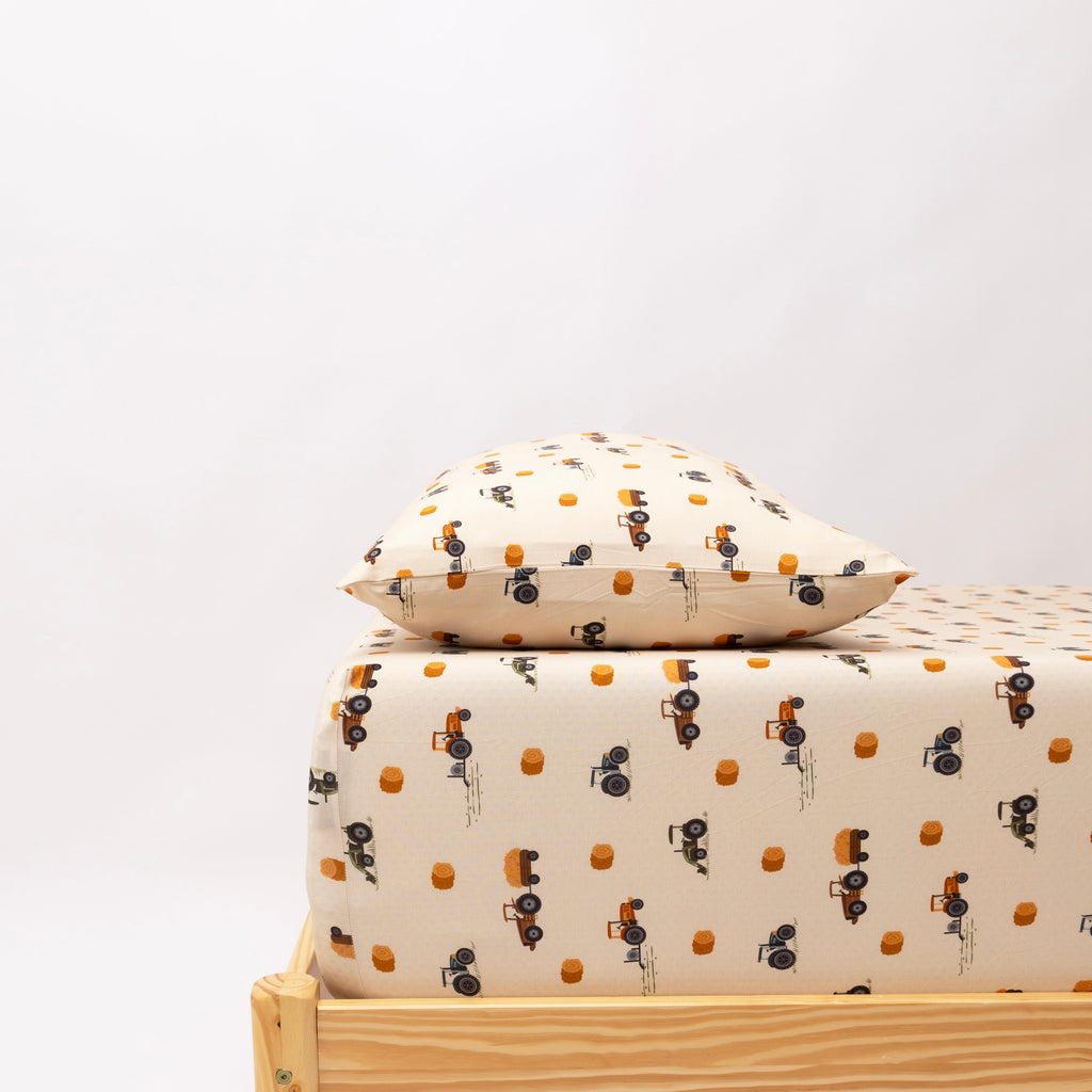Tractors Twin Sheet With Pillow Case