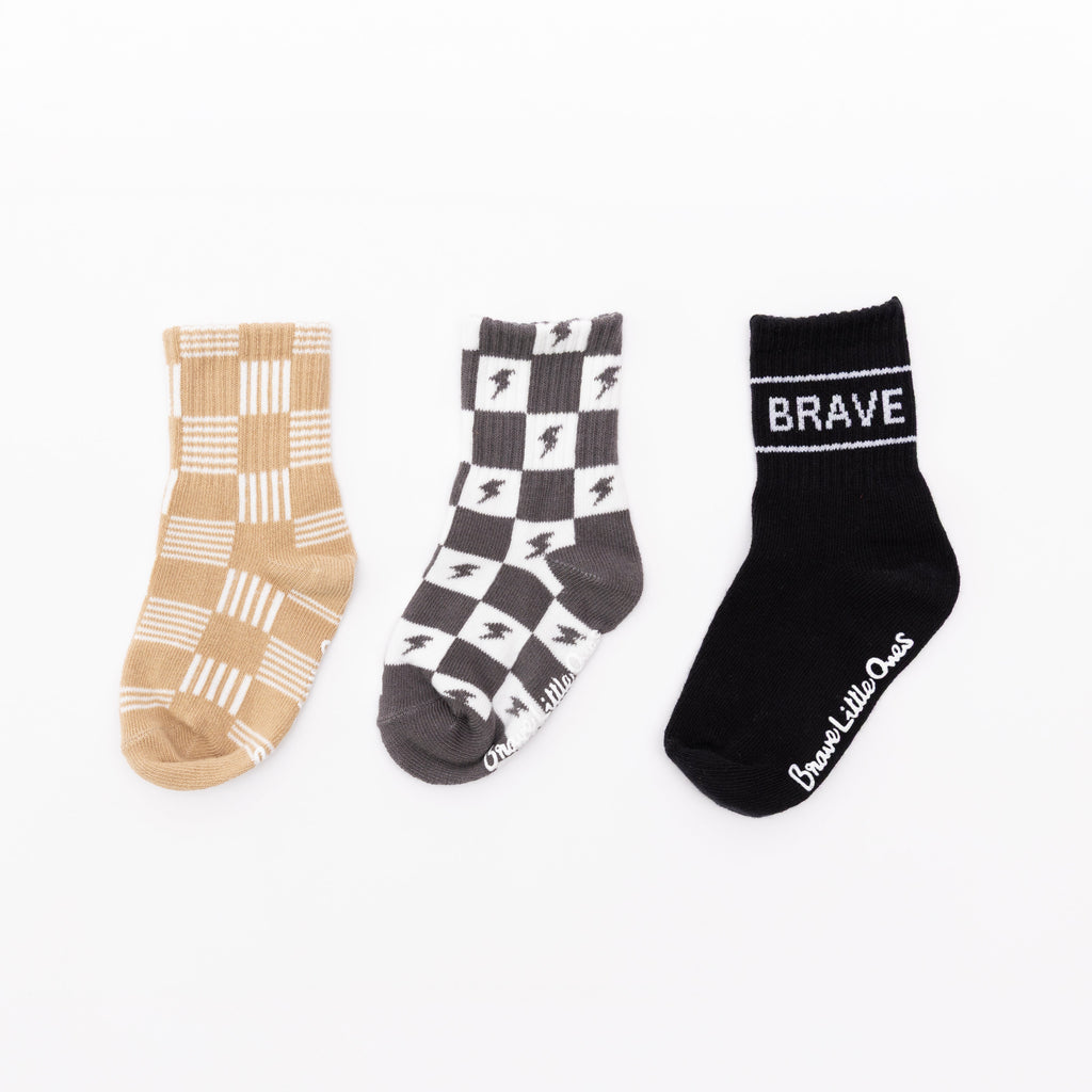 Black & Tan Socks 3 Pack