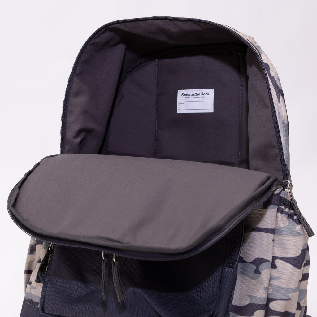 Camo Color Block Large Backpack